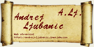 Andrej Ljubanić vizit kartica